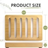 AmazerBath Soap Holder Soap Dish, Bamboo Soap Dish, 2 Pack Wood Bar Soap Holder for Shower, Trays Self Draining, Soap Saver for Shower, Bathroom, Kitchen(Natural Color)(Natural)