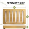 AmazerBath Soap Holder Soap Dish, Bamboo Soap Dish, 2 Pack Wood Bar Soap Holder for Shower, Trays Self Draining, Soap Saver for Shower, Bathroom, Kitchen(Natural Color)(Burlywood)