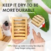 AmazerBath Soap Holder Soap Dish, Bamboo Soap Dish, 2 Pack Wood Bar Soap Holder for Shower, Trays Self Draining, Soap Saver for Shower, Bathroom, Kitchen(Natural Color)(Natural)