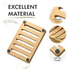 AmazerBath Soap Holder Soap Dish, Bamboo Soap Dish, 2 Pack Wood Bar Soap Holder for Shower, Trays Self Draining, Soap Saver for Shower, Bathroom, Kitchen(Natural Color)(Natural)