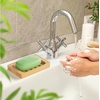 AmazerBath Soap Holder Soap Dish, Bamboo Soap Dish, 2 Pack Wood Bar Soap Holder for Shower, Trays Self Draining, Soap Saver for Shower, Bathroom, Kitchen(Natural Color)(Natural)