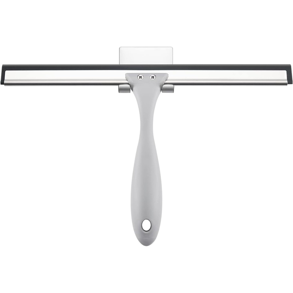 image:imageAmazerBath Squeegee for Shower Glass Door Shower Squeegee for Glass Doors  AllPurpose Squeegee with Hook for Shower Doors Windows Mirrors Tiles and Car Glass 12 InchesGray