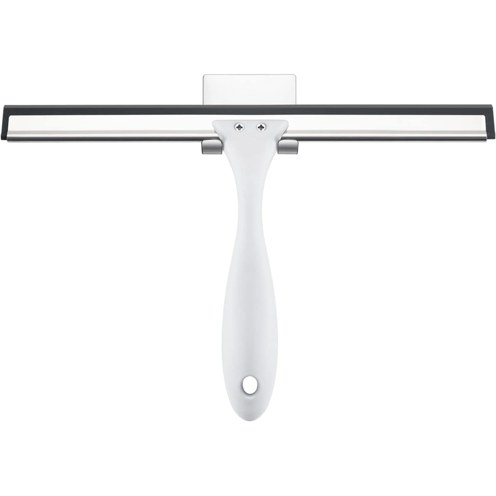 image:imageAmazerBath Squeegee for Shower Glass Door Shower Squeegee for Glass Doors  AllPurpose Squeegee with Hook for Shower Doors Windows Mirrors Tiles and Car Glass 12 InchesWhite