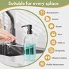 AmazerBath Soap Dispenser, 2 Pack Green Glass Soap Dispenser with Pump Stainless Steel, 14.2OZ Luxury Gold Hand Soap Bottles Bathroom Kitchen(Black)