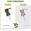 AmazerBath Soap Dispenser, 2 Pack Green Glass Soap Dispenser with Pump Stainless Steel, 14.2OZ Luxury Gold Hand Soap Bottles Bathroom Kitchen(Brown)