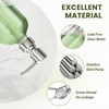 AmazerBath Soap Dispenser, 2 Pack Green Glass Soap Dispenser with Pump Stainless Steel, 14.2OZ Luxury Gold Hand Soap Bottles Bathroom Kitchen(Brushed Stainless Steel)