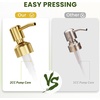 AmazerBath Soap Dispenser, 2 Pack Green Glass Soap Dispenser with Pump Stainless Steel, 14.2OZ Luxury Gold Hand Soap Bottles Bathroom Kitchen(Green & Gold – 1 Pack)