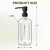 AmazerBath Soap Dispenser, 2 Pack Green Glass Soap Dispenser with Pump Stainless Steel, 14.2OZ Luxury Gold Hand Soap Bottles Bathroom Kitchen(Oil-rubbed Bronze)