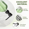 AmazerBath Soap Dispenser, 2 Pack Green Glass Soap Dispenser with Pump Stainless Steel, 14.2OZ Luxury Gold Hand Soap Bottles Bathroom Kitchen(Oil-rubbed Bronze)