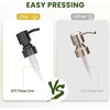 AmazerBath Soap Dispenser, 2 Pack Green Glass Soap Dispenser with Pump Stainless Steel, 14.2OZ Luxury Gold Hand Soap Bottles Bathroom Kitchen(Oil-rubbed Bronze)