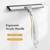 AmazerBath Squeegee for Shower Glass Door, 12 Inches, Clear Black(Clear)