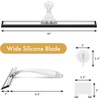 AmazerBath Squeegee for Shower Glass Door, 12 Inches, Clear Black(Clear)