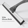 AmazerBath Squeegee for Shower Glass Door, 12 Inches, Clear Black(Clear Black)