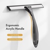 AmazerBath Squeegee for Shower Glass Door, 12 Inches, Clear Black(Clear Black)