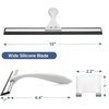 AmazerBath Squeegee for Shower Glass Door, Shower Squeegee for Glass Doors – All-Purpose Squeegee with Hook for Shower Doors, Windows, Mirrors, Tiles and Car Glass, 12 Inches(White)