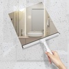 AmazerBath Squeegee for Shower Glass Door, Shower Squeegee for Glass Doors – All-Purpose Squeegee with Hook for Shower Doors, Windows, Mirrors, Tiles and Car Glass, 12 Inches(Clear)