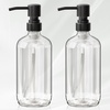 image:imageAmazerBath Soap Dispenser 2 Pack Green Glass Soap Dispenser with Pump Stainless Steel 142OZ Luxury Gold Hand Soap Bottles Bathroom KitchenOilrubbed Bronze