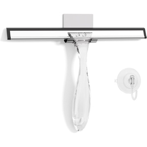 AmazerBath Squeegee for Shower Glass Door, 12 Inches, Clear Black(Clear)