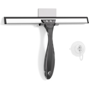 AmazerBath Squeegee for Shower Glass Door, 12 Inches, Clear Black(Clear Black)