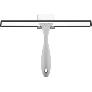AmazerBath Squeegee for Shower Glass Door, Shower Squeegee for Glass Doors – All-Purpose Squeegee with Hook for Shower Doors, Windows, Mirrors, Tiles and Car Glass, 12 Inches(Gray)