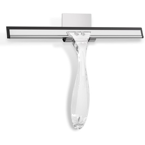 AmazerBath Squeegee for Shower Glass Door, Shower Squeegee for Glass Doors – All-Purpose Squeegee with Hook for Shower Doors, Windows, Mirrors, Tiles and Car Glass, 12 Inches(Clear)
