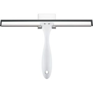 AmazerBath Squeegee for Shower Glass Door, Shower Squeegee for Glass Doors – All-Purpose Squeegee with Hook for Shower Doors, Windows, Mirrors, Tiles and Car Glass, 12 Inches(White)