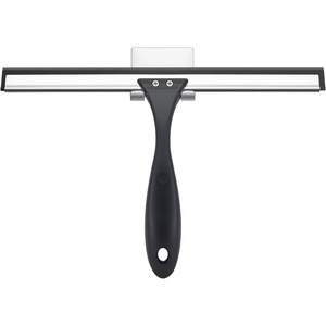 AmazerBath Squeegee for Shower Glass Door, Shower Squeegee for Glass Doors – All-Purpose Squeegee with Hook for Shower Doors, Windows, Mirrors, Tiles and Car Glass, 12 Inches(Black)
